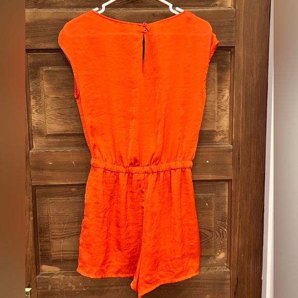 Orange Silk H&M Romper Size 4 - Picture 2 of 3